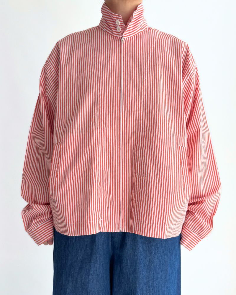 POPLIN STRIPE DRIZZLER JACKET OrangeStripe