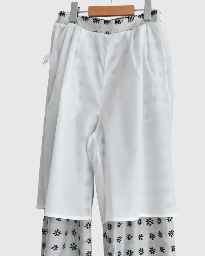 ジャガード ワイドパンツ LightGray