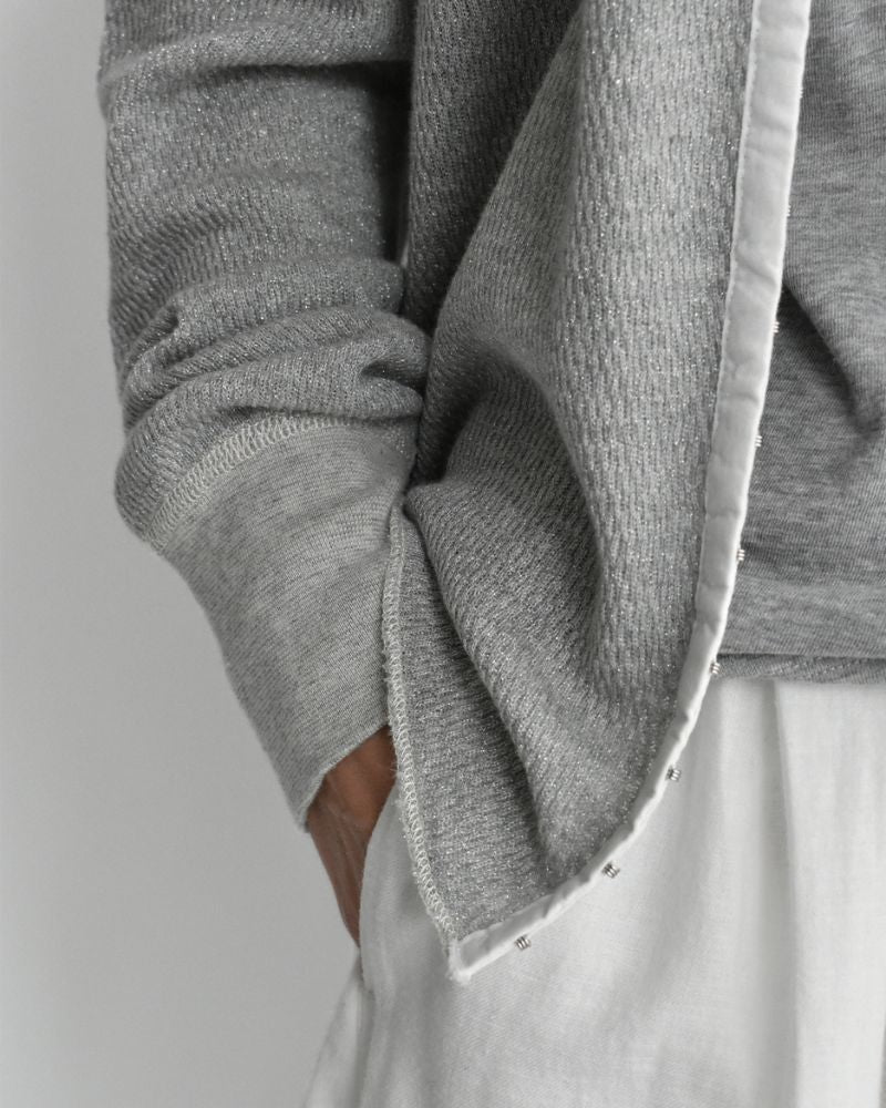 ラメサーマル リメイクカーディガン Gray