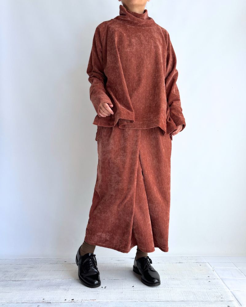 タックデザインスカート'YELL' Teracotta