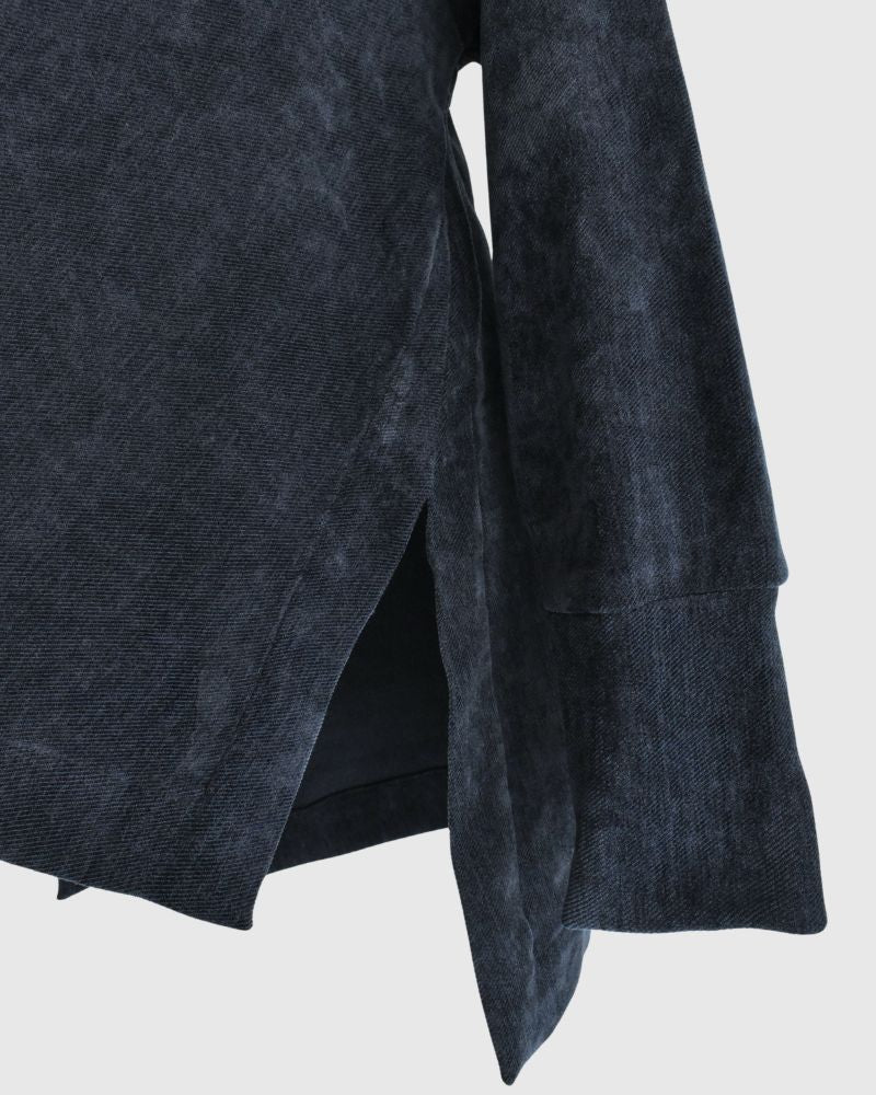 ハイネックフレアデザイントップス'BONI' Navy