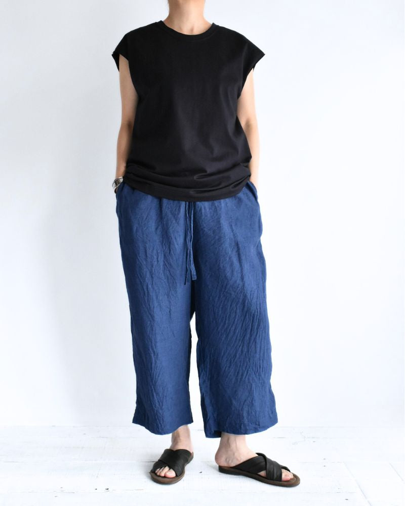 CALM フレンチスリーブTシャツ Navy