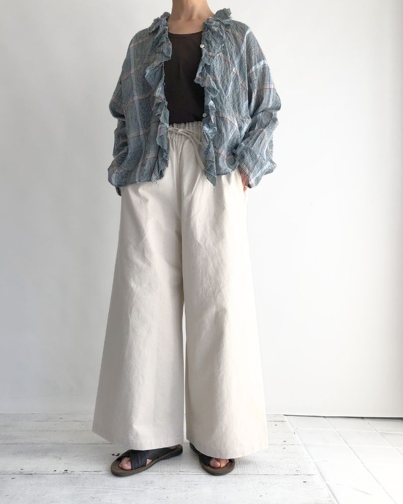 サイドシームレスワイドパンツ Natural