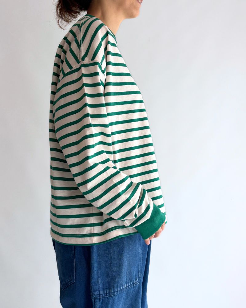 taco cotton ボーダーL/S Pink/Green