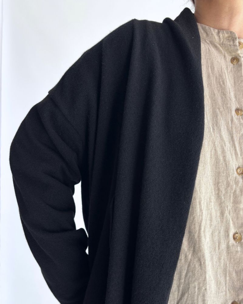 ショールカーディガン Black