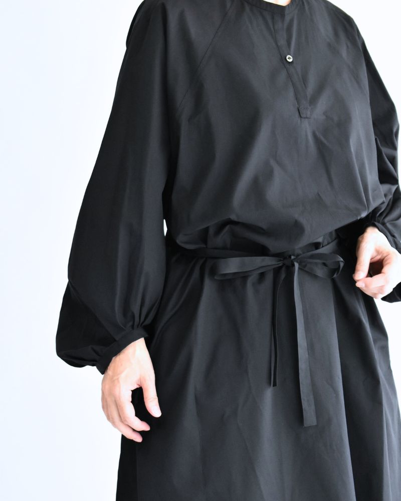 バルーンスリーブ ミディワンピース Black