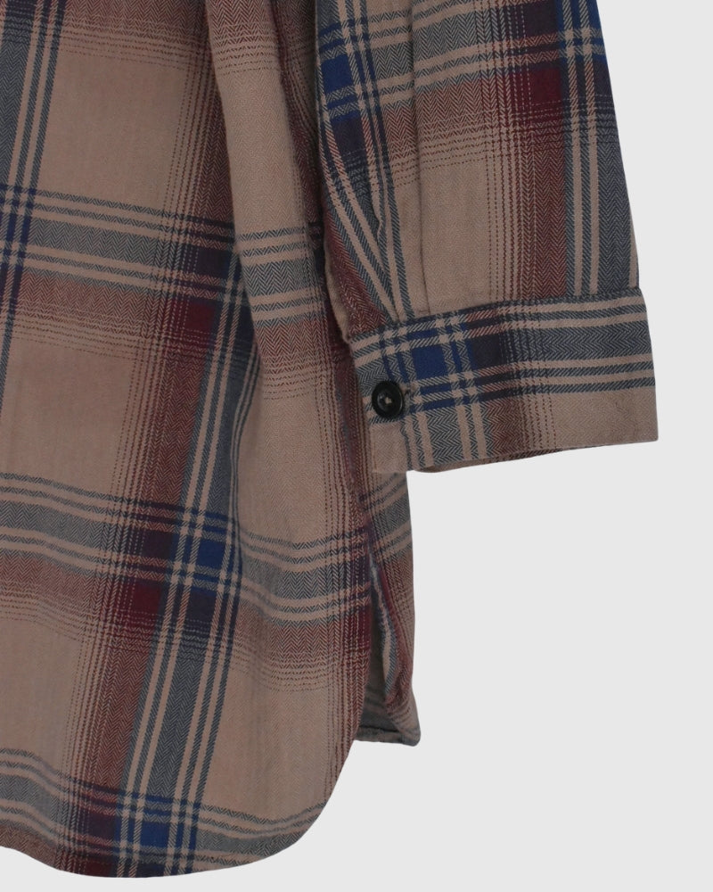 STAND COLLAR SHIRT Mocha