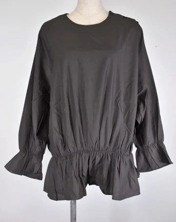 【sale】DRAWSTRING BLOUSE Gray　1