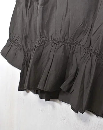 【sale】DRAWSTRING BLOUSE Gray　140cm