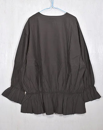 【sale】DRAWSTRING BLOUSE Gray　140cm