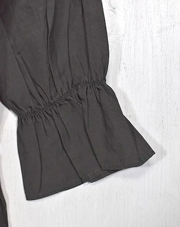 【sale】DRAWSTRING BLOUSE Gray　140cm