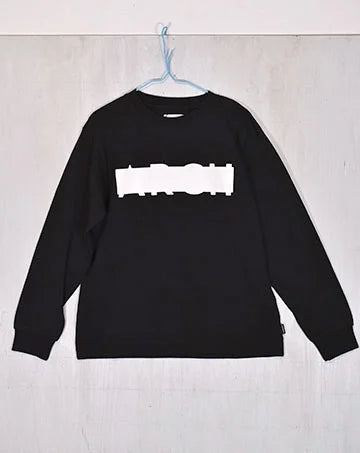 【sale】CLEAR COTTON SHADOW ARCH L/S TEE Black　130cm