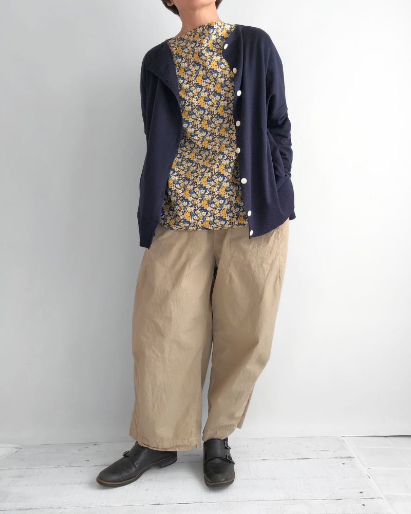 ボートネックブラウス（LIBERTY） Yellow