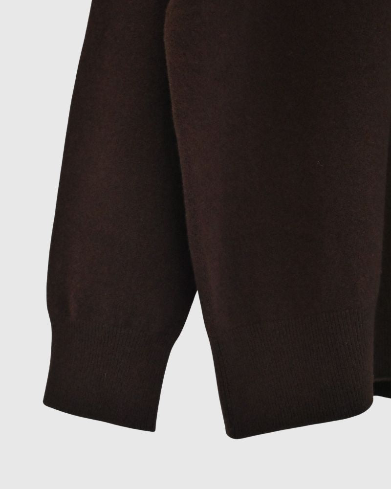 GINNY Vネックニットプルオーバー Brown