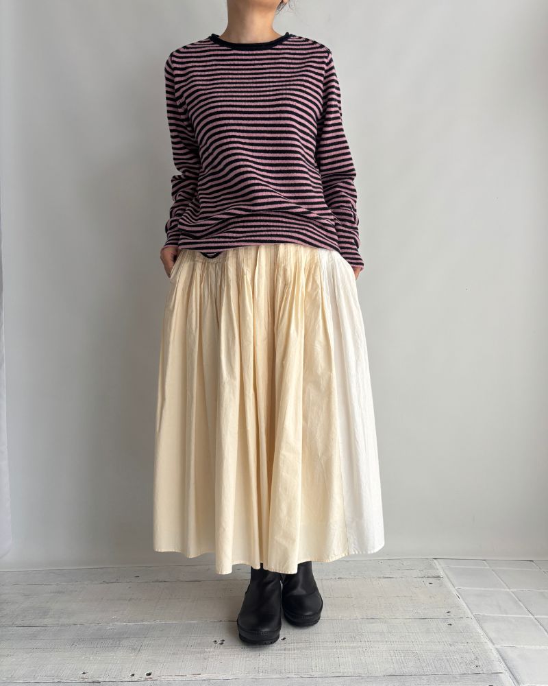 ボーダーニットプルオーバー Pink/Navy