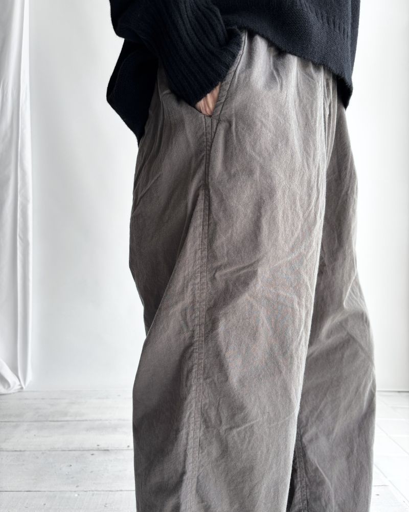 40s ORGANIC POPLIN (OVERDYE) EASY PANTS SmokeGray