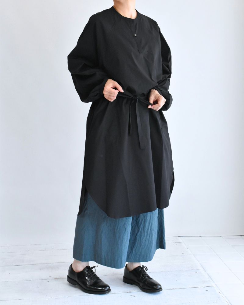 バルーンスリーブ ミディワンピース Black