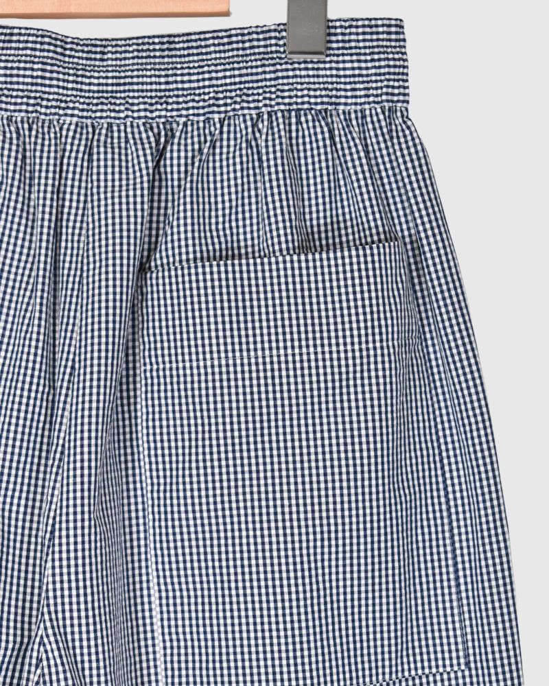 HAKAMA-W タックイージーパンツ NavyCheck