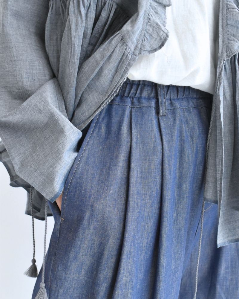 HAKU-DENIM タックパンツ Blue