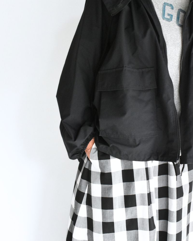 オーバーサイズ フーディジャケット Black
