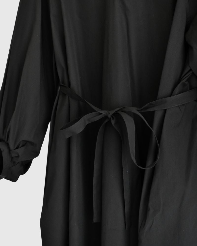 バルーンスリーブ ミディワンピース Black