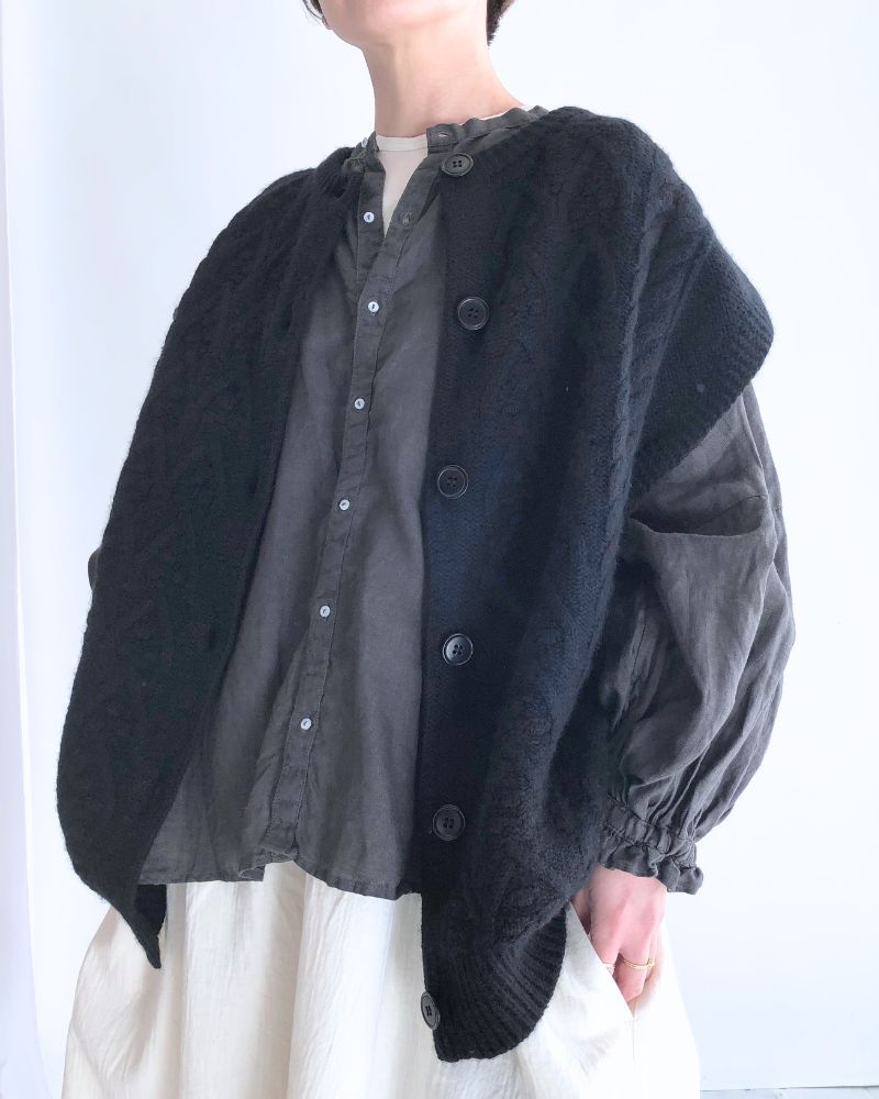 アノニマス アランニット 2WAY ワイドベスト Black