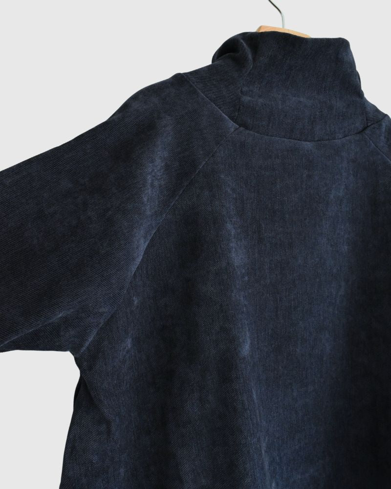 ハイネックフレアデザイントップス'BONI' Navy