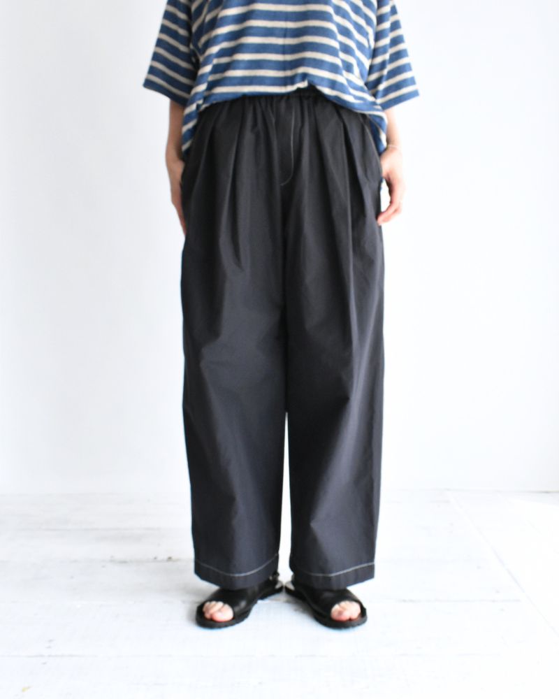 HAKAMA-W タックイージーパンツ Navy