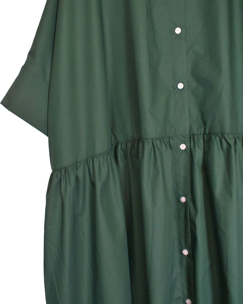 WIDE DESIGN DRESS 'MIIA' Green