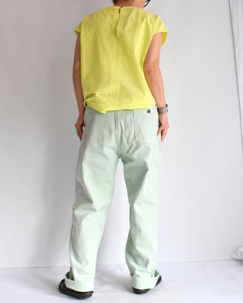 【sale】HERRINGBONE GARMENT DYE PT IceGreen