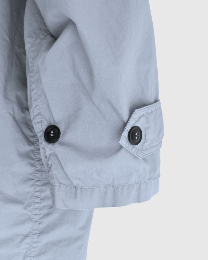 60s COTTON POPLIN OVERDYE BALMACAAN COAT Blue