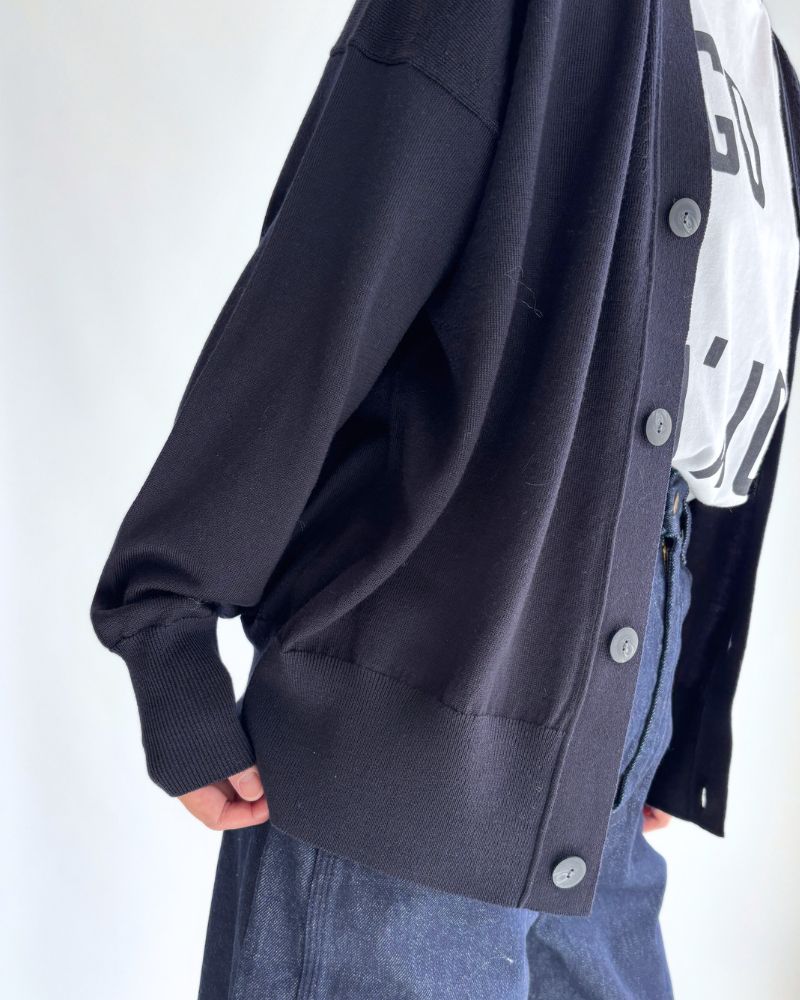 メリノダディカーディガン Navy