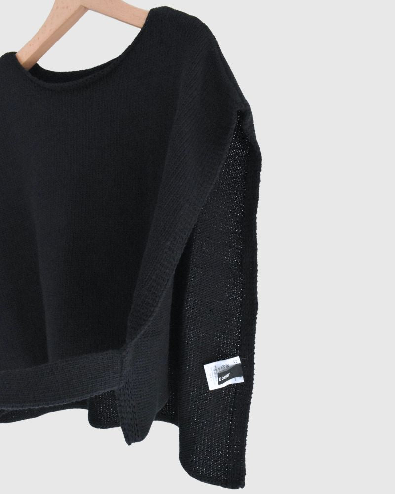 リボンニットベスト NavyBlack