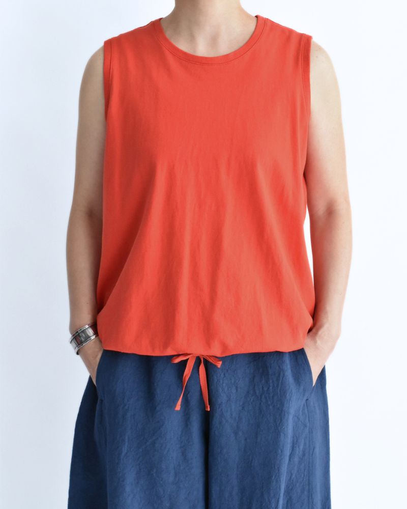 ノースリーブ ドロストTシャツ Orange