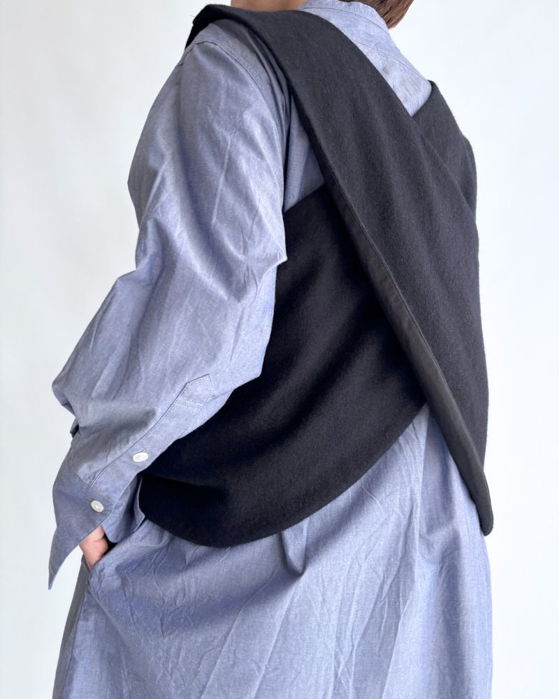 フラノウール クロスベスト Navy