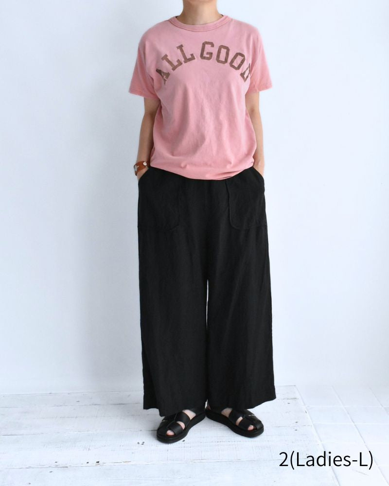 ビンテージコットン天竺 ALL GOOD Tシャツ (LADIES) Pink