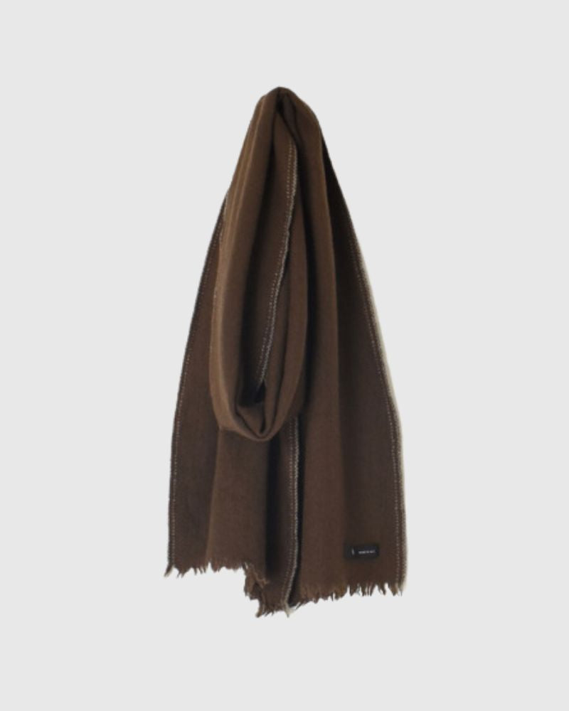 WOOL STOLE 32x188cm Brown/Beige