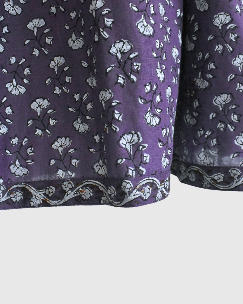 RAJASTHAN TUCK GATHERED SKIRT WITH LINING Purple