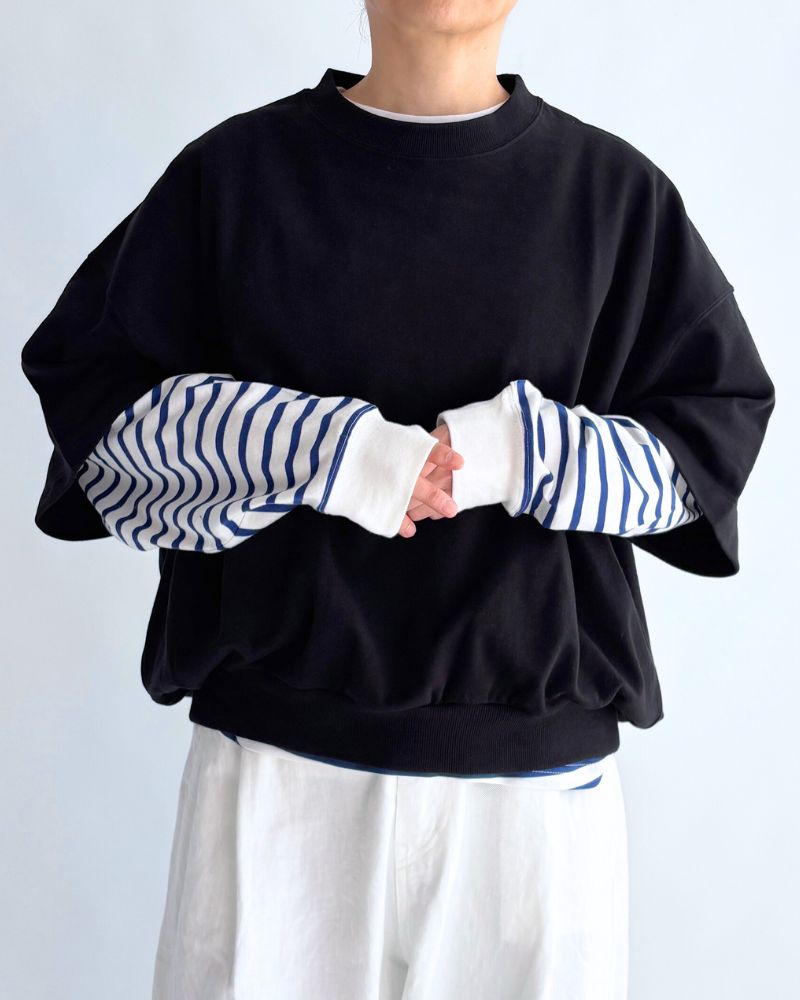 スウェットコクーンベスト Black