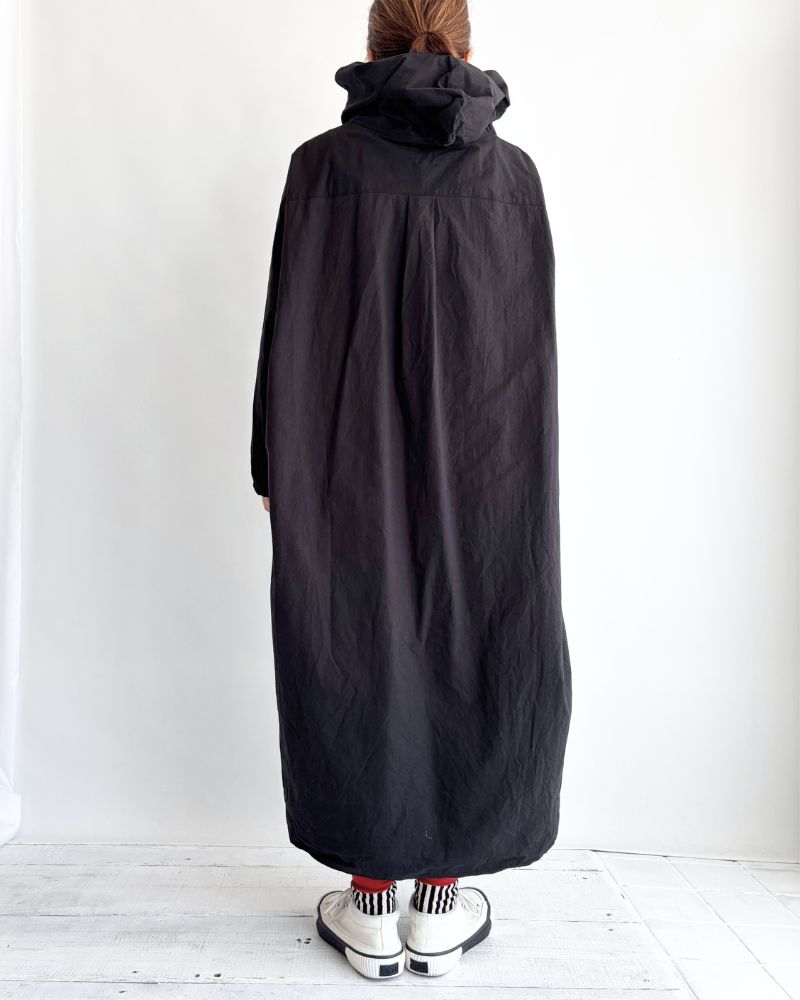 フードコートワンピース Black