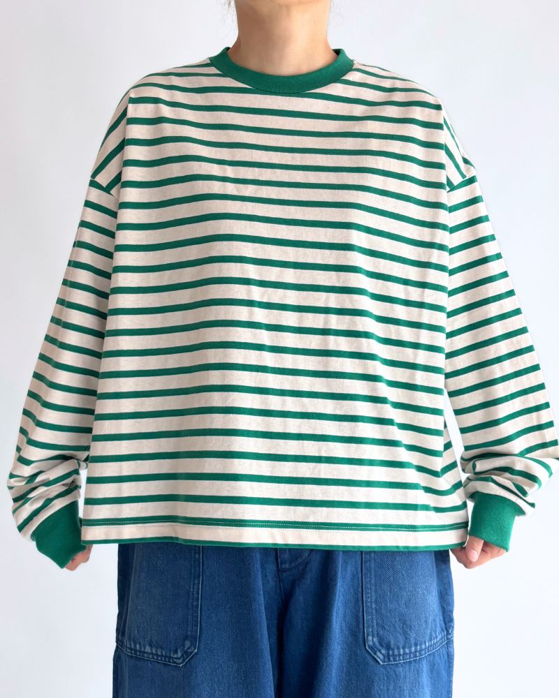 taco cotton ボーダーL/S Pink/Green