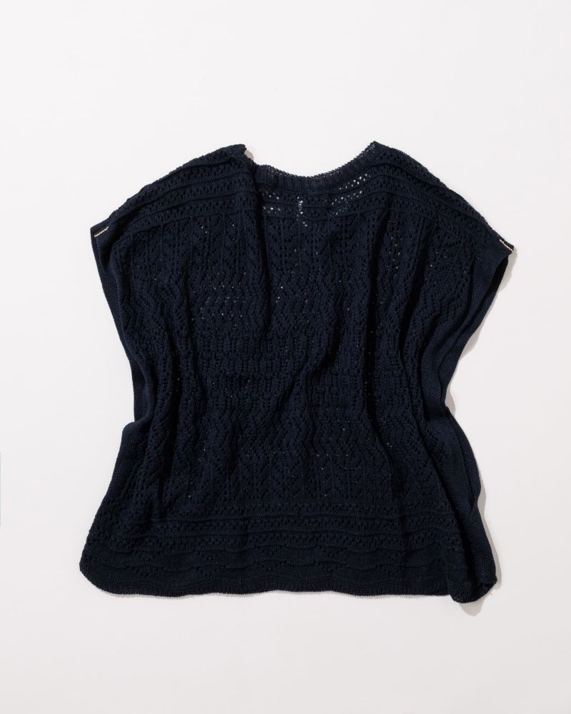 【予約】S/S TT194 コットンリネンのニットベスト（3月）