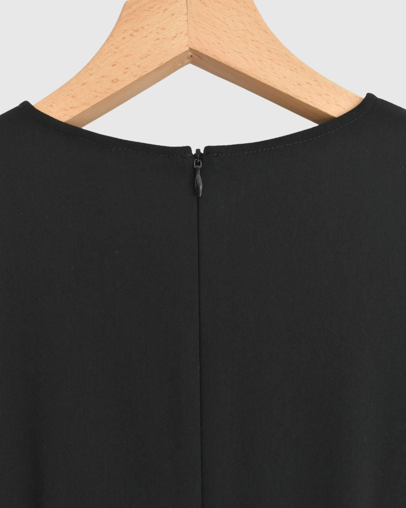 ウエスト切替フレアーワンピース