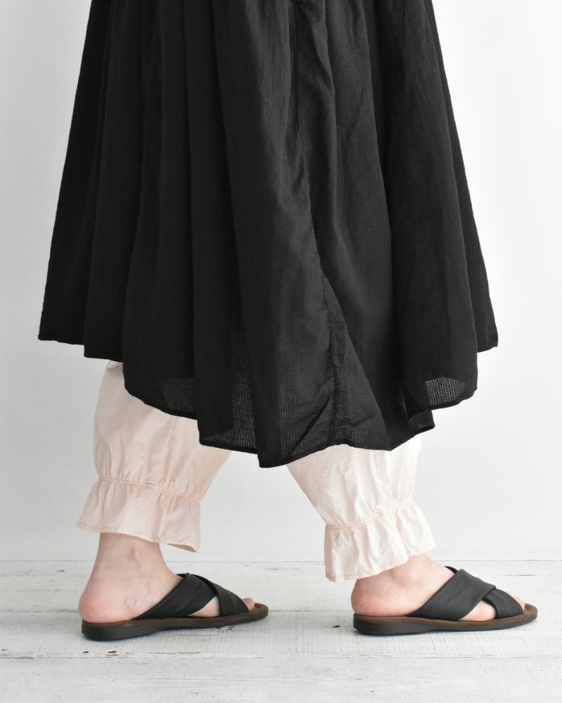 MINI PINTUCK PULLOVER DRESS Black