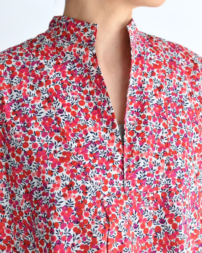 スキッパーシャツ（LIBERTY） WiltshireRed