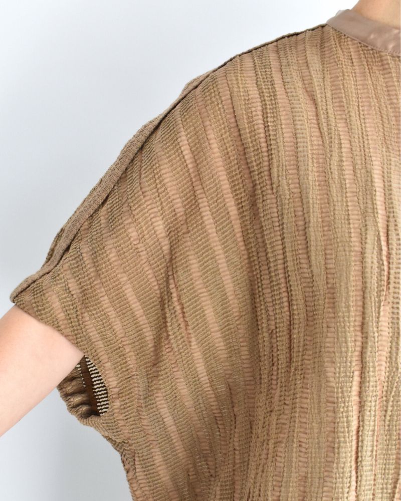 ワイドスクエアブラウス Beige