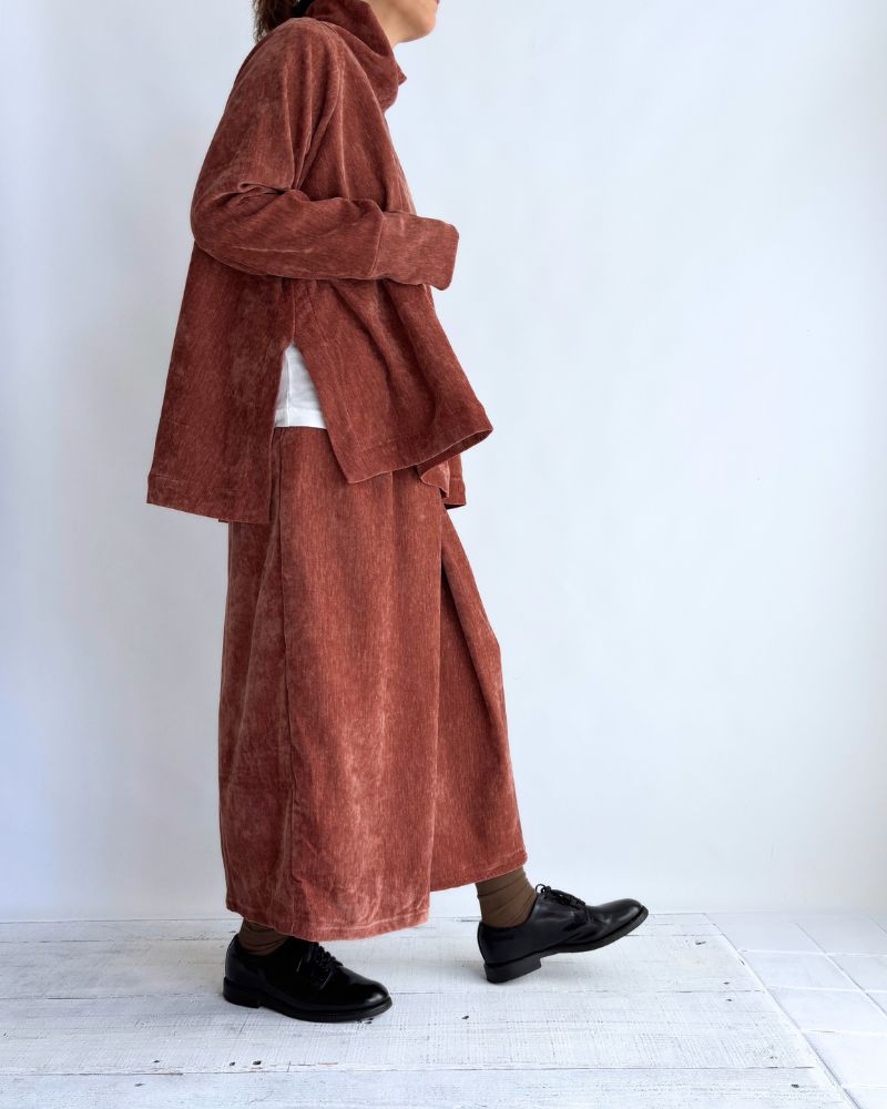 タックデザインスカート'YELL' Teracotta