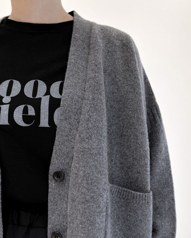 JANE Vネックカーディガン Gray