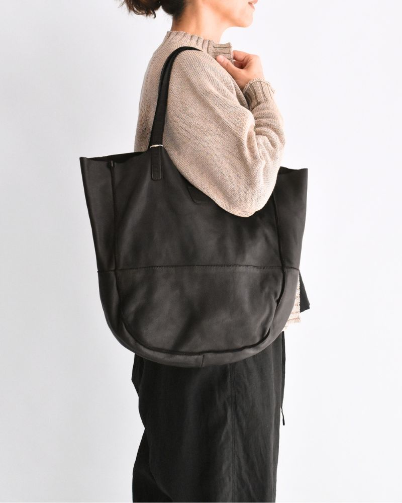 COW LEATHER TOTE BAG DarkBrown