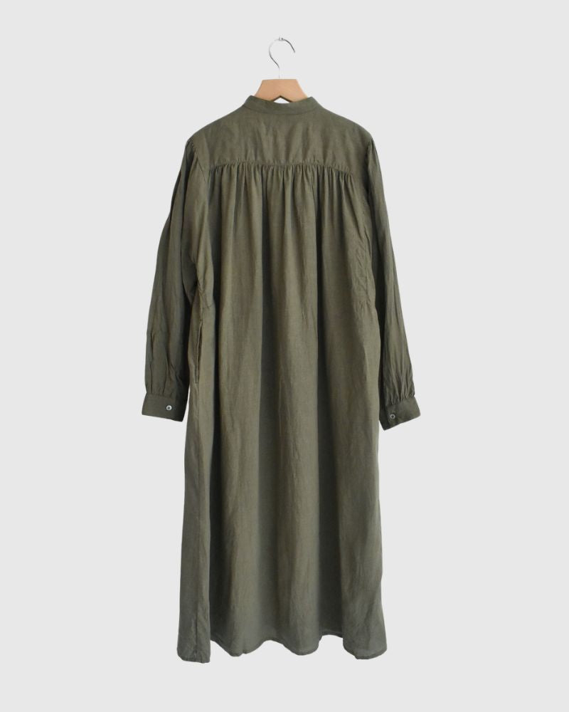 フレンチリネン ドレス Khaki